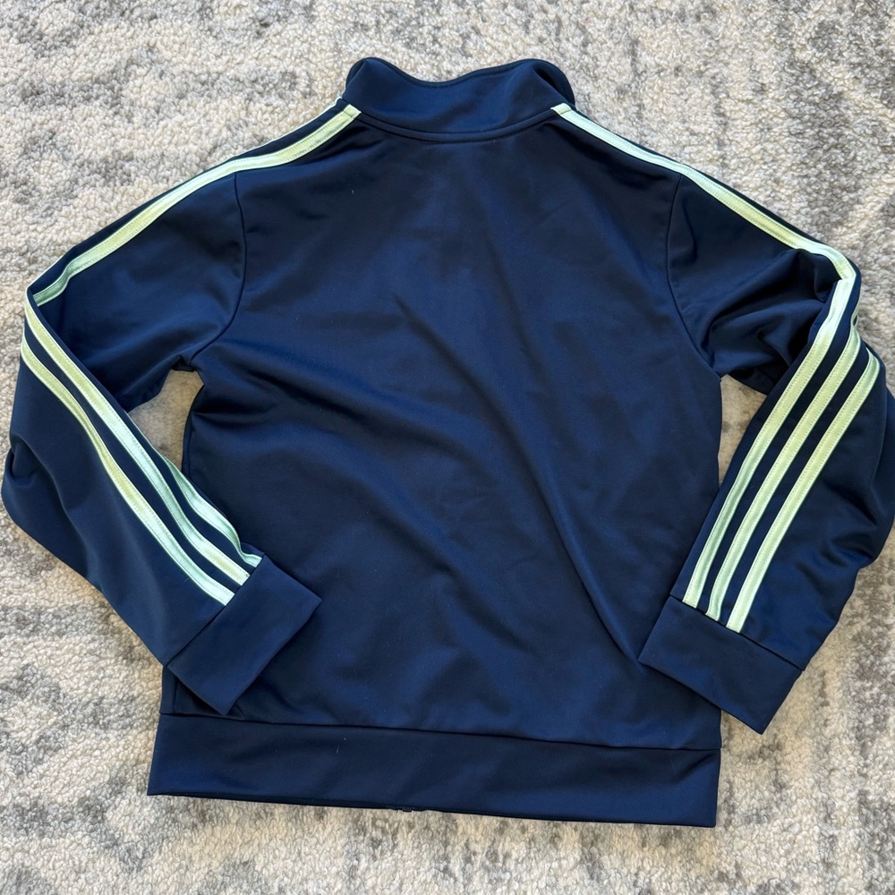 Adidas Boys Navy Green Tracksuit size 8 - Picture 10 of 15
